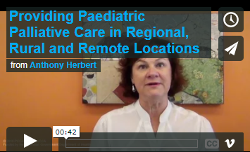 Play Video - Providing Paediatric Palliative Care in Regional and Remote Locations