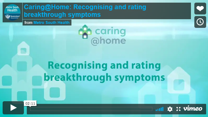 Play Video - Recognising and rating breakthrough symptoms